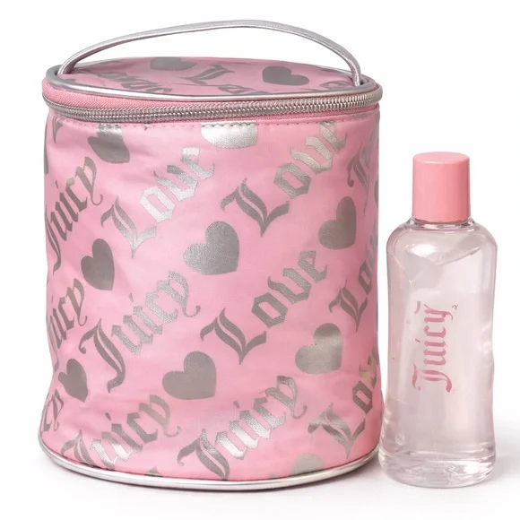 Juicy Couture Pink and Silver Cosmetic Bag - Picture 1 of 8